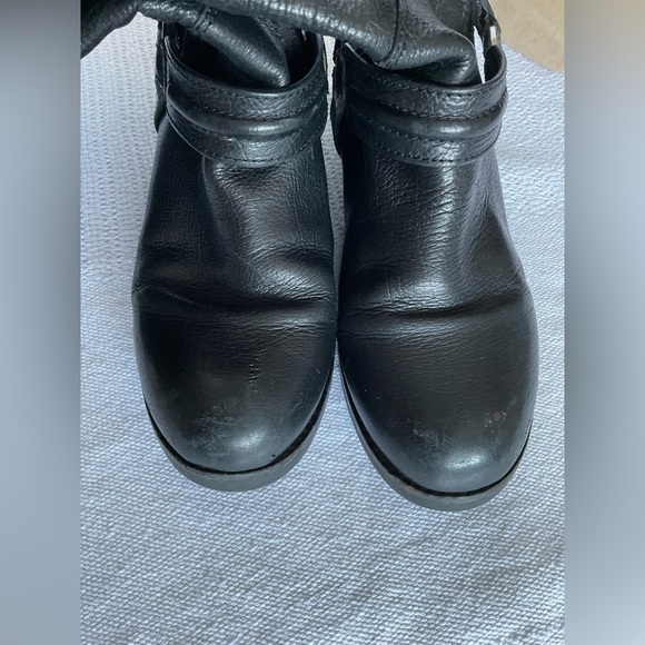 Coach Black Combat Moto Boots with Silver Accents - Picture 11 of 12